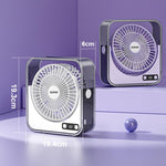 Ventilatore da tavolo silenzioso F2 con controllo continuo della velocità a 100 velocità, display digitale intelligente e luce.