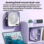 Ventilatore da tavolo silenzioso F2 con controllo continuo della velocità a 100 velocità, display digitale intelligente e luce.