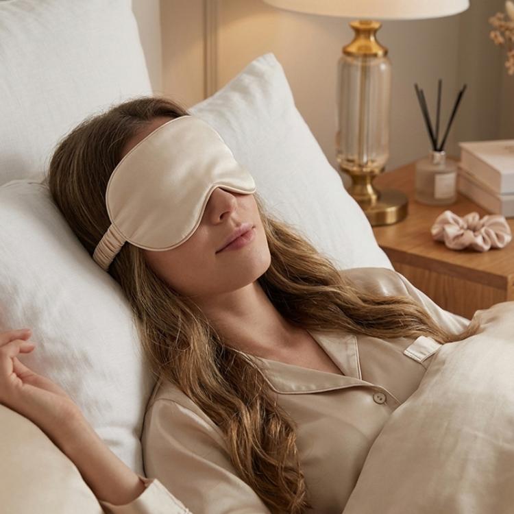 Maschera per dormire in raso a doppia faccia per uomo e donna, benda notturna per gli occhi, blocca luce, maschera da viaggio.