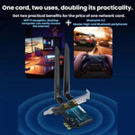 Adattatore di rete wireless Gigabit PCIe 2 in 1 VegGieg per desktop., AC1200 PCI-E to WIFI 5 + Bluetooth 4.2/5dB