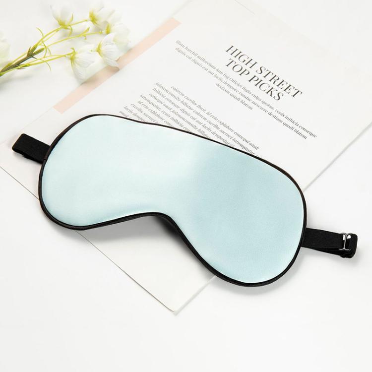 Maschera per dormire in seta con fibbia regolabile e cinturino in lattice, maschera per gli occhi che blocca la luce.