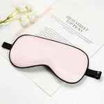 Maschera per dormire in seta con fibbia regolabile e cinturino in lattice, maschera per gli occhi che blocca la luce.