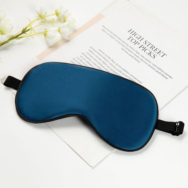Maschera per dormire in seta con fibbia regolabile e cinturino in lattice, maschera per gli occhi che blocca la luce.