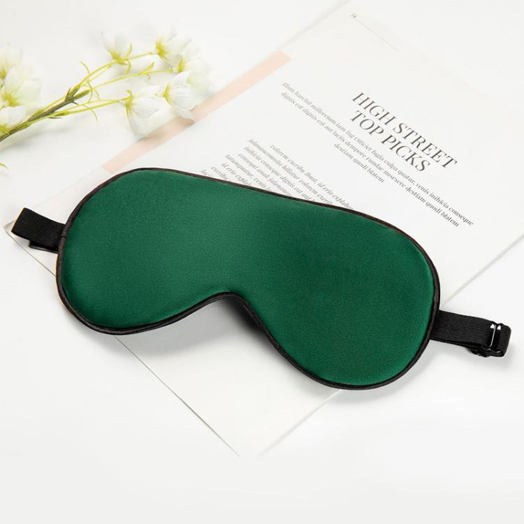 Maschera per dormire in seta con fibbia regolabile e cinturino in lattice, maschera per gli occhi che blocca la luce.