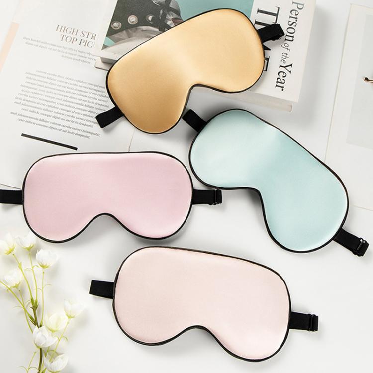 Maschera per dormire in seta con fibbia regolabile e cinturino in lattice, maschera per gli occhi che blocca la luce.