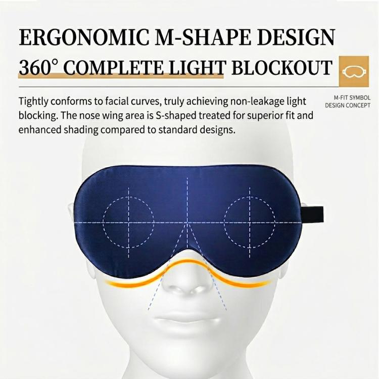 Maschera per dormire in seta con fibbia regolabile e cinturino in lattice, maschera per gli occhi che blocca la luce.