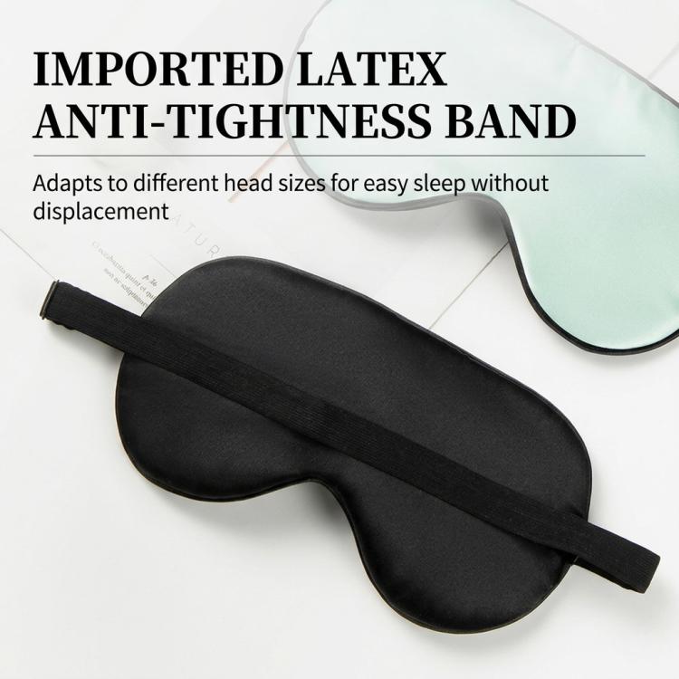 Maschera per dormire in seta con fibbia regolabile e cinturino in lattice, maschera per gli occhi che blocca la luce.