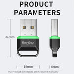 Adattatore USB Bluetooth 5.3 VegGieg per cuffie e altoparlanti del computer - Trasmettitore/ricevitore wireless