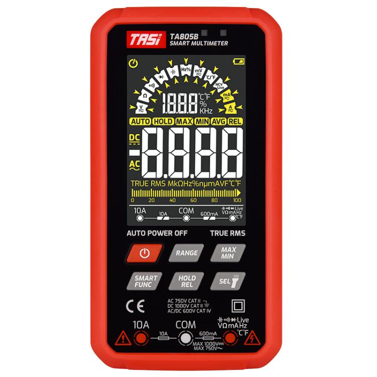 Multimetro digitale intelligente completamente automatico con ampio schermo, TASI TA805A Battery-powered, TASI TA805B Rechargeable