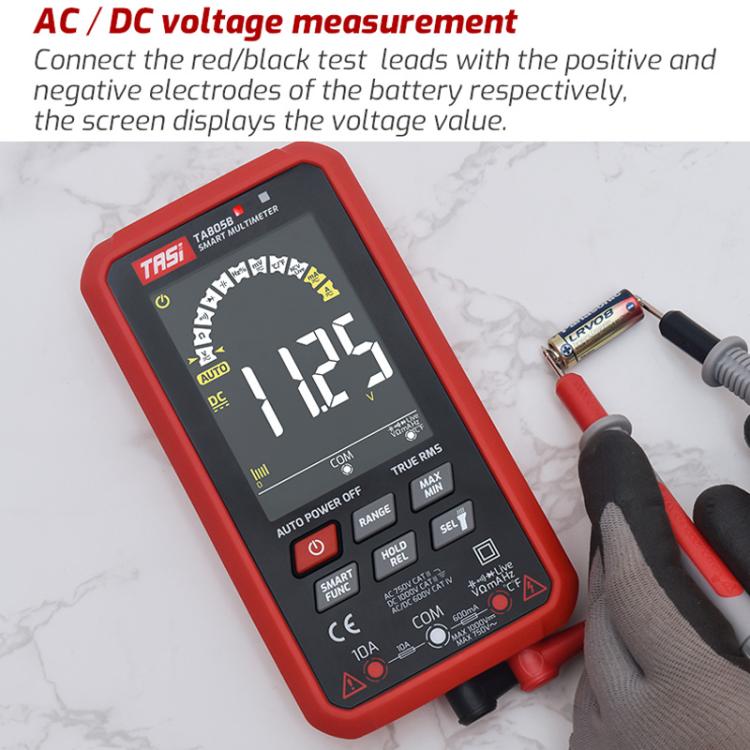 Multimetro digitale intelligente completamente automatico con ampio schermo, TASI TA805A Battery-powered, TASI TA805B Rechargeable