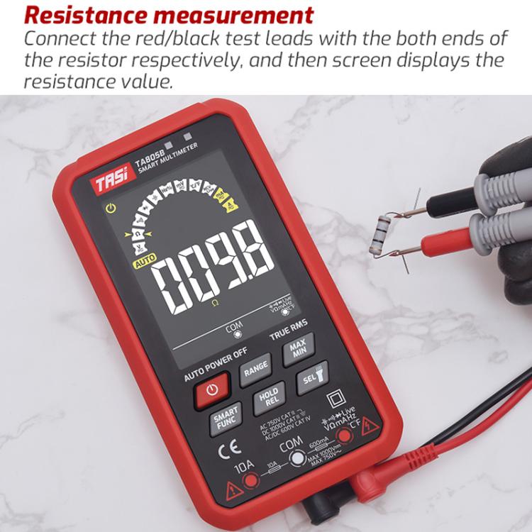 Multimetro digitale intelligente completamente automatico con ampio schermo, TASI TA805A Battery-powered, TASI TA805B Rechargeable
