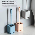 Set spazzolino e supporto per WC con lavabo autoevaporante, da parete o da pavimento.