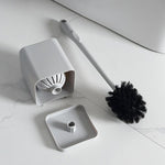 Set spazzolino e supporto per WC con lavabo autoevaporante, da parete o da pavimento.