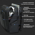 Zaino da uomo BANGE XJ325 di grande capacità, ideale per pendolari e per un utilizzo versatile, con borsa multifunzionale per la fotografia e per fotocamere DSLR., XJ325