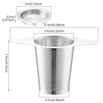 Filtro per il tè in acciaio inox 304 con doppio manico, ideale per uso domestico., LsCook Oval Shape Dual Handle With Lid