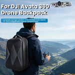 Zaino rigido impermeabile per DJI Avata 360, compatibile con occhiali N3/telecomando RC 2 e dotato di scomparto per laptop da 17 pollici.
