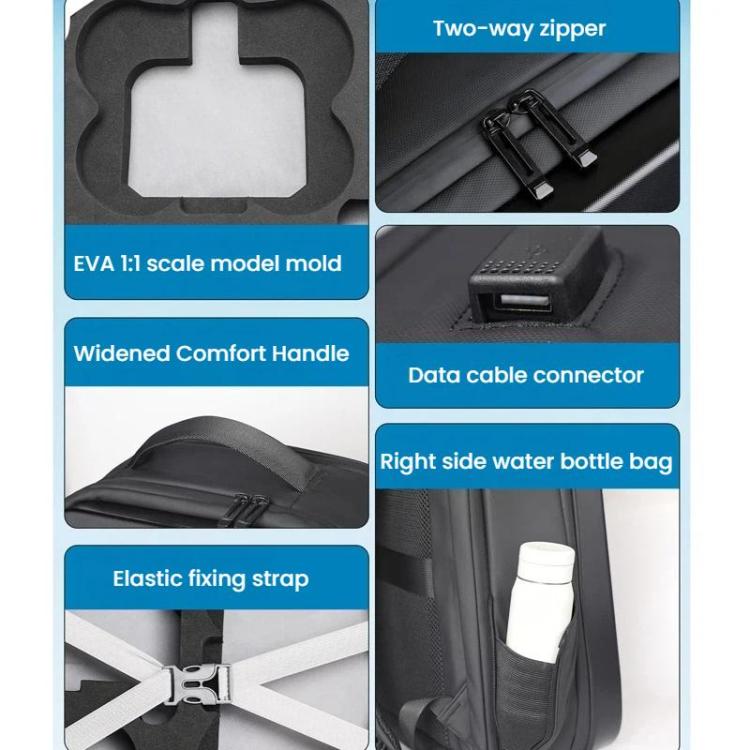 Zaino rigido impermeabile per DJI Avata 360, compatibile con occhiali N3/telecomando RC 2 e dotato di scomparto per laptop da 17 pollici.