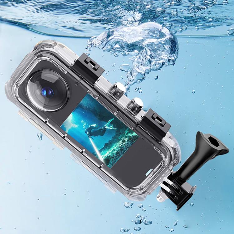 Custodia subacquea invisibile per Insta360 X5, impermeabile fino a 45 m/147 piedi, con cuciture a 360 gradi senza soluzione di continuità., PC Lens