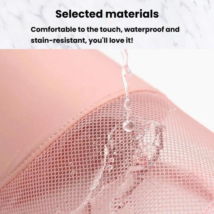 Ampia borsa cosmetica portatile in rete per matite per sopracciglia, rossetti e pennelli da trucco.