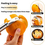 Pelapatate per arance LsCook in acciaio inox 304, strumento per sbucciare la frutta