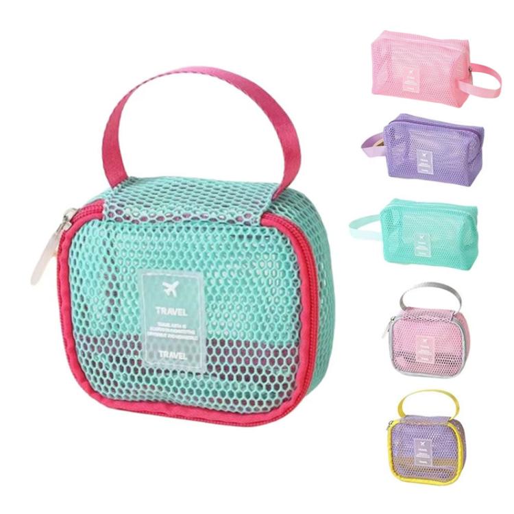 Borsa cosmetica multifunzionale in rete, grande capacità, ideale per i viaggi e per riporre il trucco., Square Pink, Square Green, Square Purple, Octopus Pink, Octopus Green, Octopus Purple