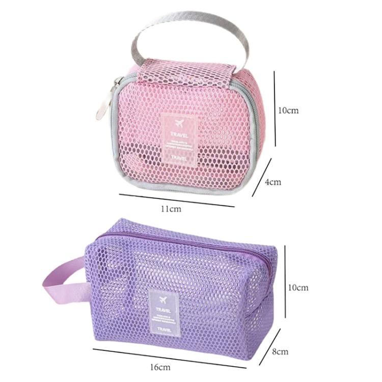 Borsa cosmetica multifunzionale in rete, grande capacità, ideale per i viaggi e per riporre il trucco., Square Pink, Square Green, Square Purple, Octopus Pink, Octopus Green, Octopus Purple