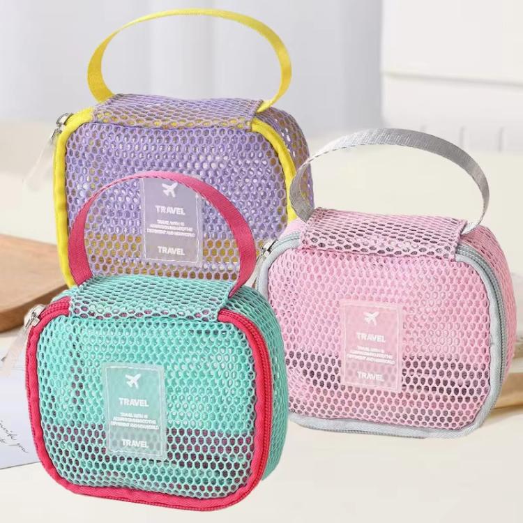 Borsa cosmetica multifunzionale in rete, grande capacità, ideale per i viaggi e per riporre il trucco., Square Pink, Square Green, Square Purple, Octopus Pink, Octopus Green, Octopus Purple