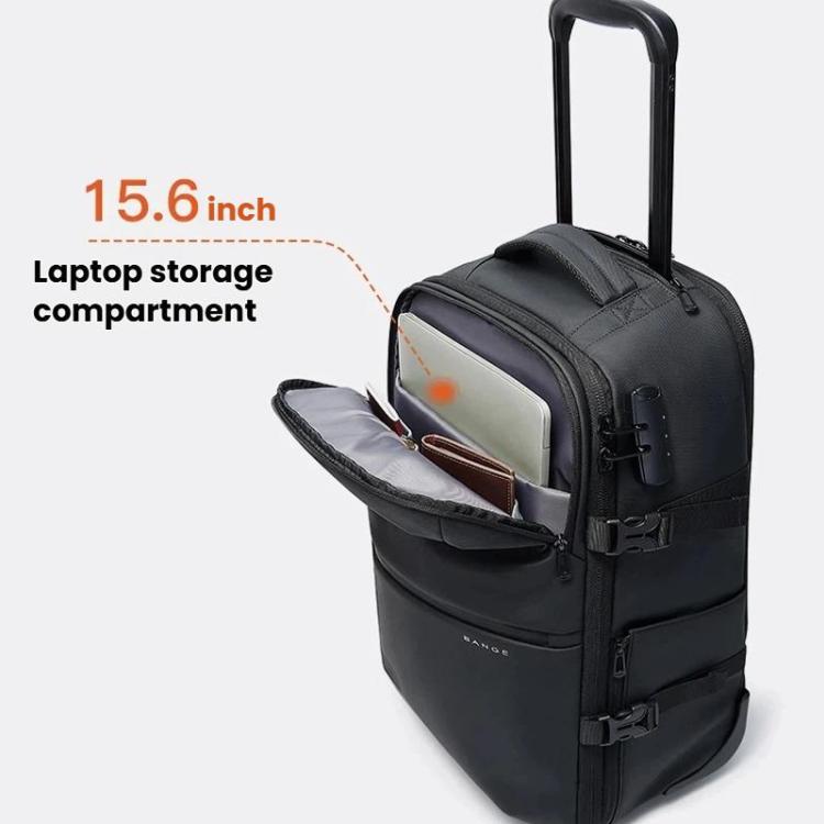 Zaino da viaggio con ruote BANGE BG-8150, grande capacità, ideale per laptop.