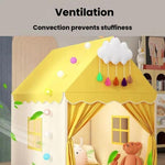 Tenda da gioco per bambini spaziosa e traspirante, casetta da gioco al coperto a forma di castello.