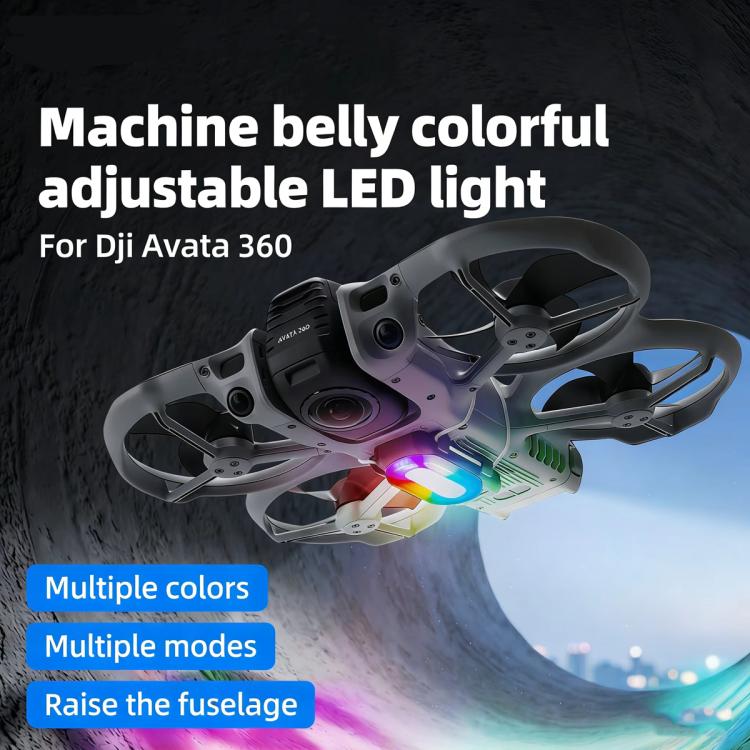 Per DJI Avata 360 RCSTQ Luce inferiore a LED RGB con 38 modalità di illuminazione, ricaricabile, per il segnale di volo notturno