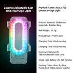 Per DJI Avata 360 RCSTQ Luce inferiore a LED RGB con 38 modalità di illuminazione, ricaricabile, per il segnale di volo notturno
