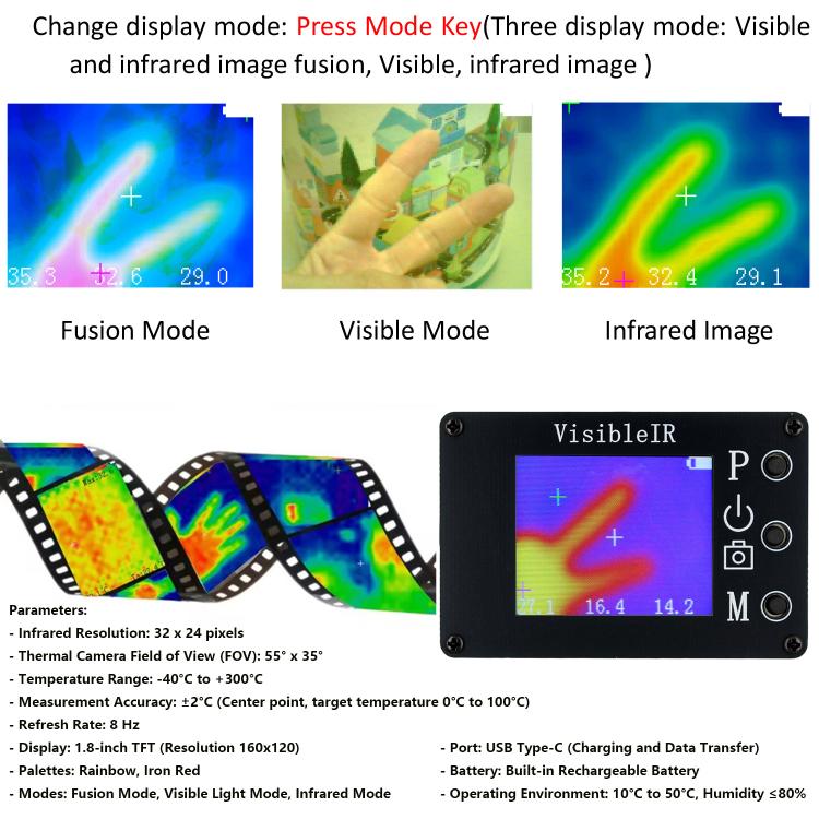 Termocamera a infrarossi VisibleIR B18 con doppia visione