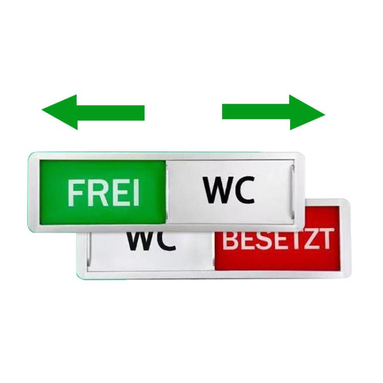 Cartello magnetico per la privacy per porte scorrevoli di uffici, indicatore per sale conferenze e servizi igienici, cartello "Libero/Occupato"., Frei/Besetzt, WC Frei/Besetzt