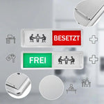Cartello magnetico per la privacy per porte scorrevoli di uffici, indicatore per sale conferenze e servizi igienici, cartello "Libero/Occupato"., Frei/Besetzt, WC Frei/Besetzt