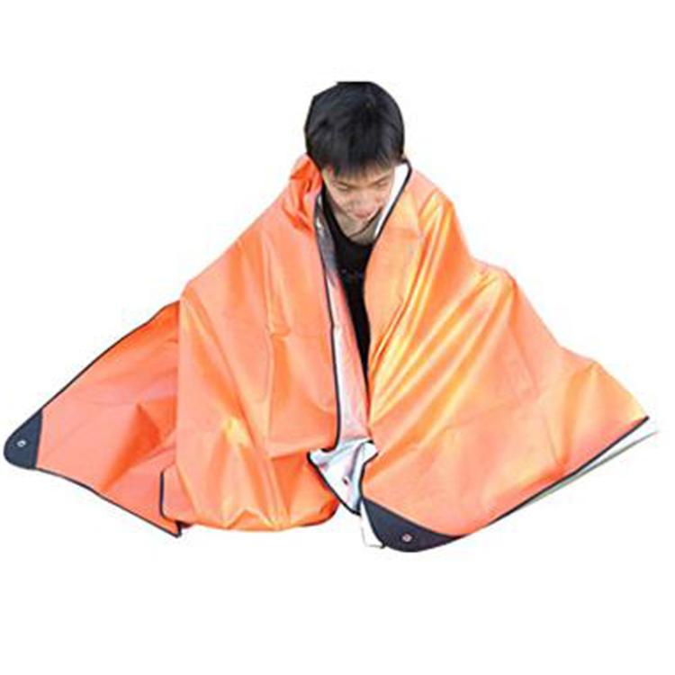 Coperta di emergenza multifunzionale 3 in 1, tappetino portatile impermeabile per esterni e telo di sopravvivenza.