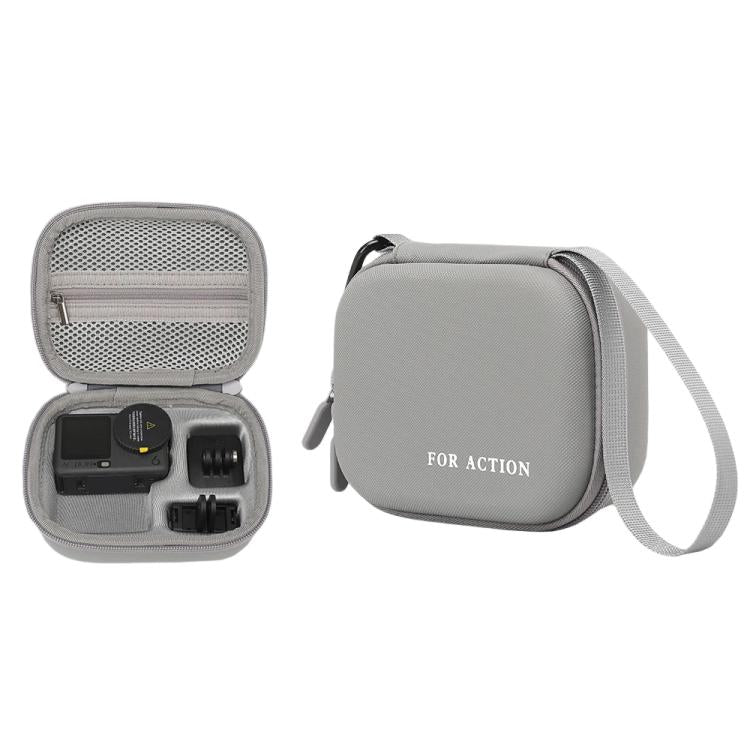 Custodia rigida per DJI Osmo Action 6 Standard Combo, borsa da viaggio portatile con moschettone e cinturino da polso.