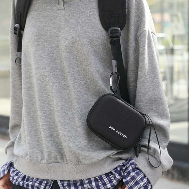 Custodia rigida per DJI Osmo Action 6 Standard Combo, borsa da viaggio portatile con moschettone e cinturino da polso.