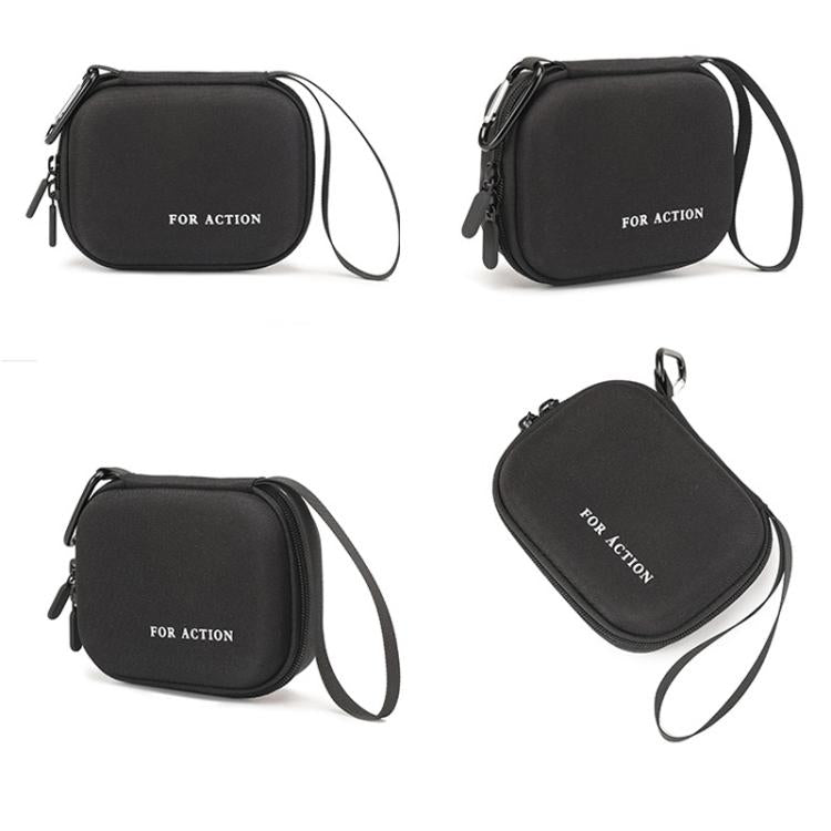 Custodia rigida per DJI Osmo Action 6 Standard Combo, borsa da viaggio portatile con moschettone e cinturino da polso.