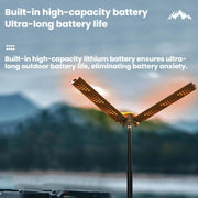 Lampada campeggio pieghevole 720° con LED 20W e batteria