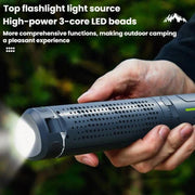 Lampada campeggio pieghevole 720° LED 20W con batteria