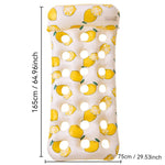 Materasso galleggiante gonfiabile ispessito, lettino ad aria, Sequin Lime Blossom Holes, Sequin Pink Flower Cupcake Holes, Lemon Pattern Holes, Watermelon Pattern Holes, Strawberry Pattern Holes, Lime Pineapple Pattern Holes, Blue Leaves Grid Pattern  ...