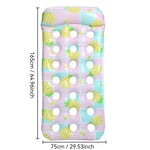 Materasso galleggiante gonfiabile ispessito, lettino ad aria, Sequin Lime Blossom Holes, Sequin Pink Flower Cupcake Holes, Lemon Pattern Holes, Watermelon Pattern Holes, Strawberry Pattern Holes, Lime Pineapple Pattern Holes, Blue Leaves Grid Pattern  ...