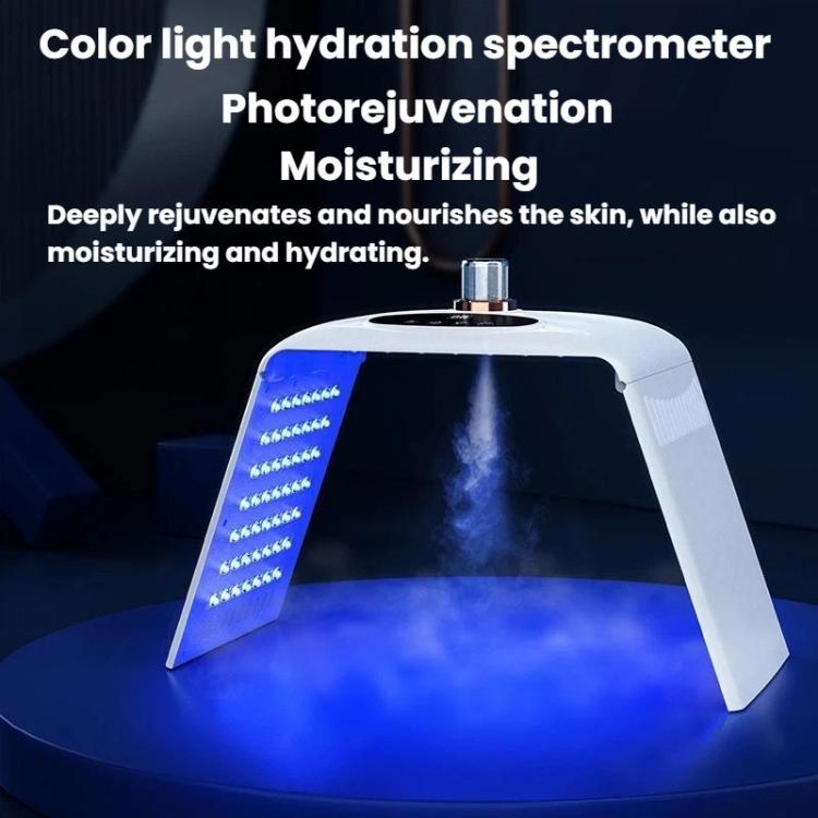 SD-0122 Dispositivo di bellezza pieghevole con spray idratante a spettro completo e luce LED a 7 colori per terapia facciale, ideale per saloni di bellezza., US Plug, EU Plug, UK Plug, AU Plug