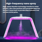 SD-0122 Dispositivo di bellezza pieghevole con spray idratante a spettro completo e luce LED a 7 colori per terapia facciale, ideale per saloni di bellezza., US Plug, EU Plug, UK Plug, AU Plug