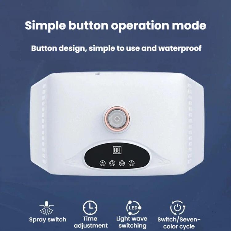 SD-0122 Dispositivo di bellezza pieghevole con spray idratante a spettro completo e luce LED a 7 colori per terapia facciale, ideale per saloni di bellezza., US Plug, EU Plug, UK Plug, AU Plug