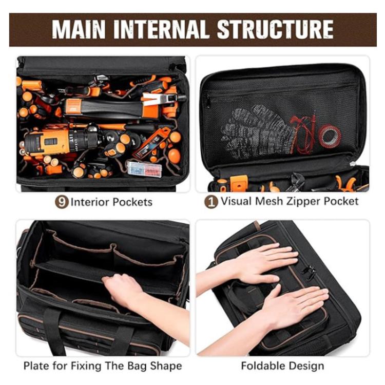 Borsa a tracolla/a mano da 17 pollici, robusta e resistente, ideale come borsa porta attrezzi.