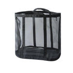 Cesto portabiancheria in rete di grandi dimensioni con manici, pieghevole e da parete, cesto per vestiti sporchi, borsa portaoggetti portatile per giocattoli.