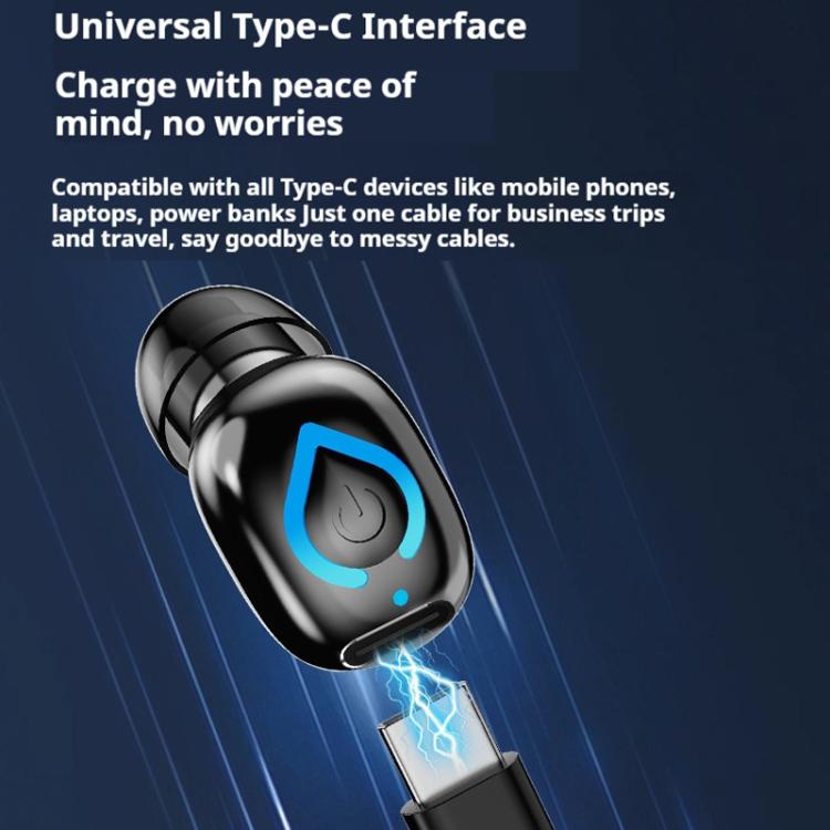 Auricolare Bluetooth V08 Mini Button in-ear, impermeabile IPX3, singolo auricolare