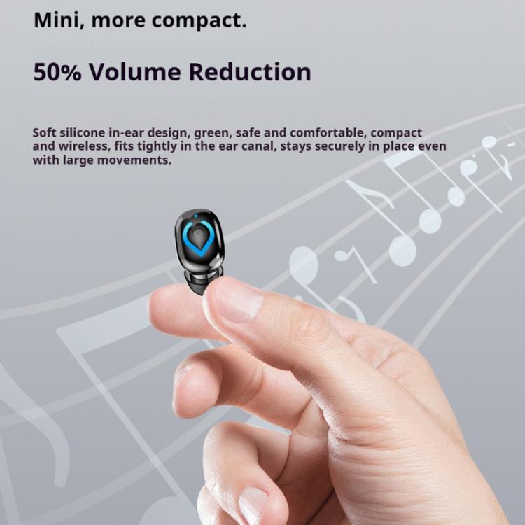 Auricolare Bluetooth V08 Mini Button in-ear, impermeabile IPX3, singolo auricolare