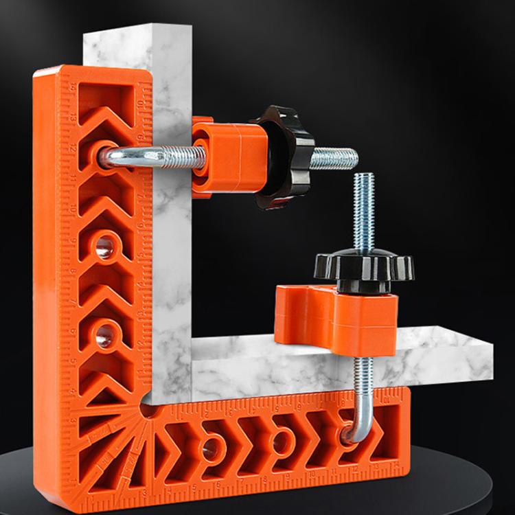 Posizionatore ad angolo retto ausiliario per lavorazione del legno, morsetto di bloccaggio a vite per installazione rapida., Clamp